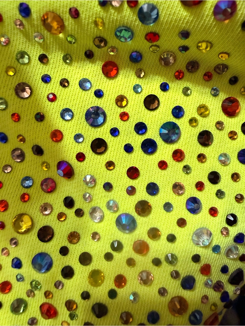 QUEEN OF SPARKLES Neon Yellow Sequin-Studded Set - Picture 2 of 2